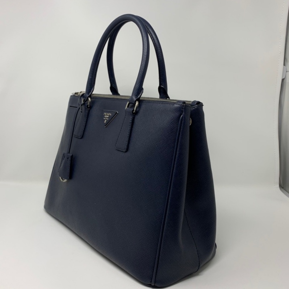 Prada Galleria Saffiano Leather Bag Navy Blue - Picture 2 of 8